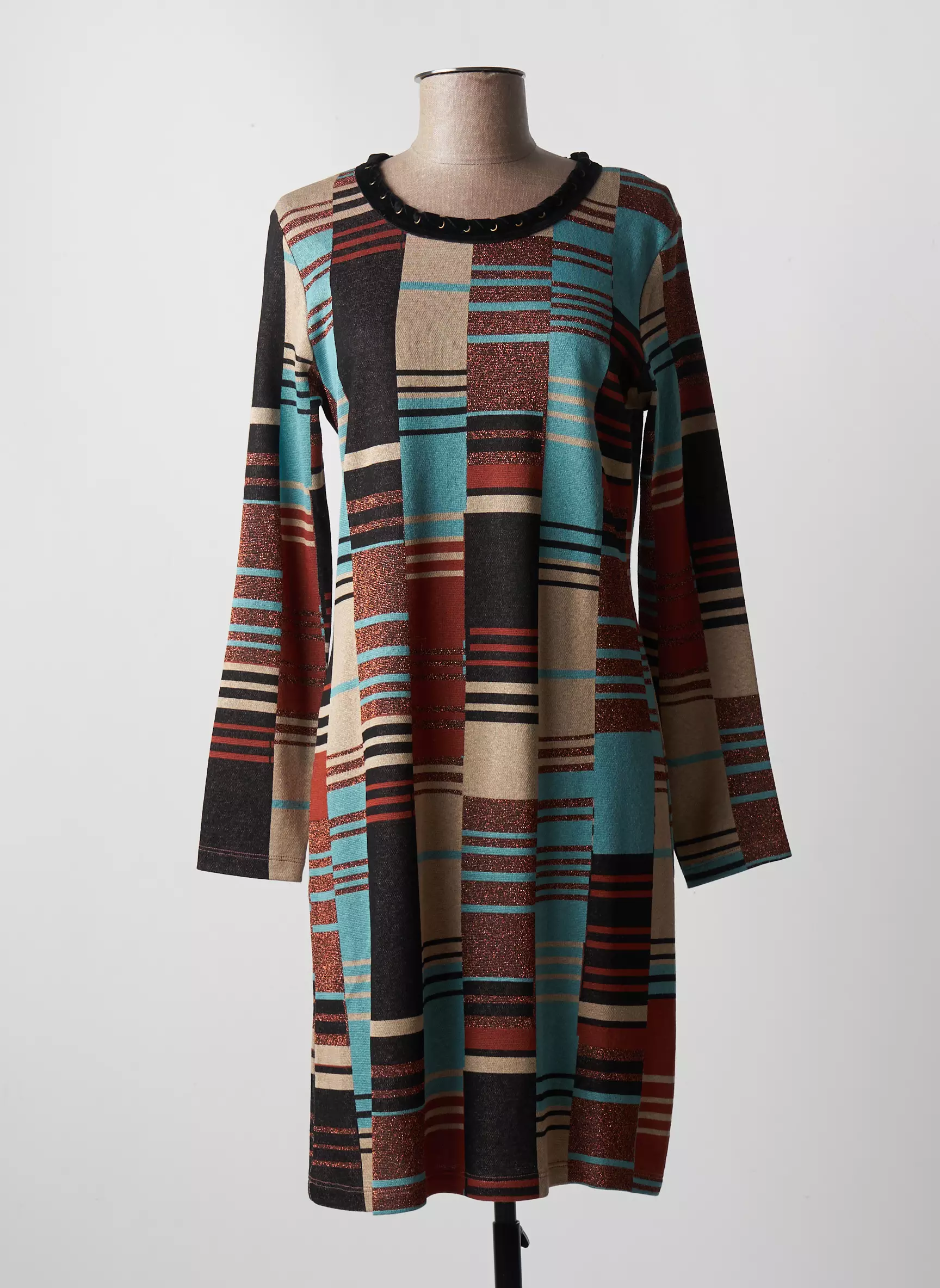 Lo Les Filles Robes Mi Longues Femme couleur marron