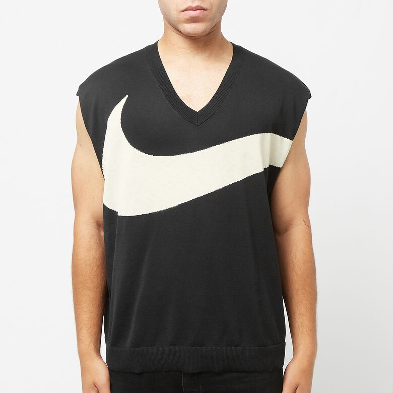 NIKE Swoosh Sweater Vest black/coconut milk
