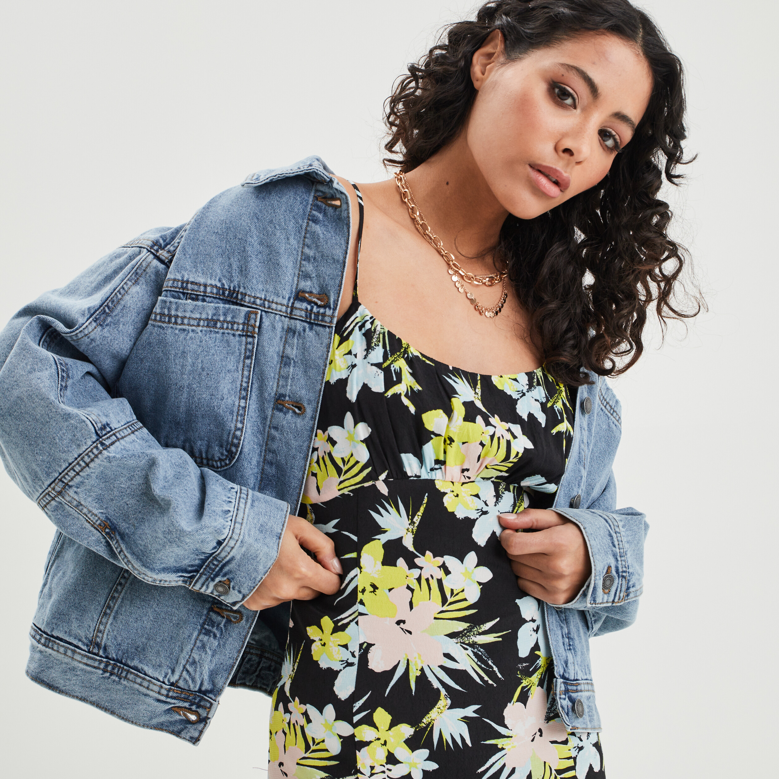 Veste en jean ample boutonnée denim triple stone femme | La Halle
