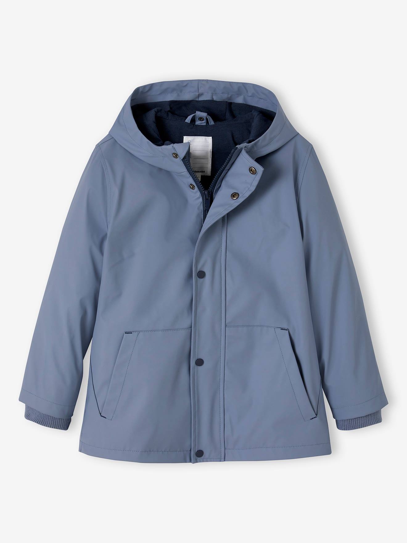 Vertbaudet Jungen 3-in-1-Regenjacke mit Fleeceweste - graublau