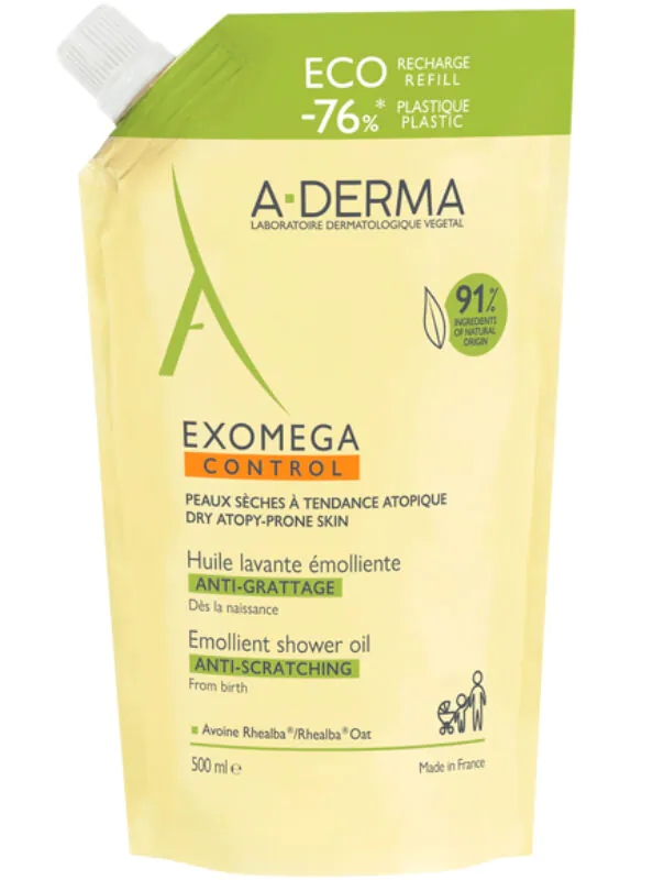 A-Derma Exomega Control emolijentno ulje za tuširanje Eco Replenishment