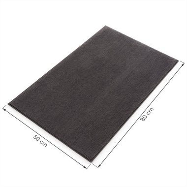 Badematte Badezimmerteppich rutschfest, weiche Badematte Blumtal, rutschsicher, strapazierfähig, waschbar, Polyester, Badvorleger in 50x80 cm - waschbar