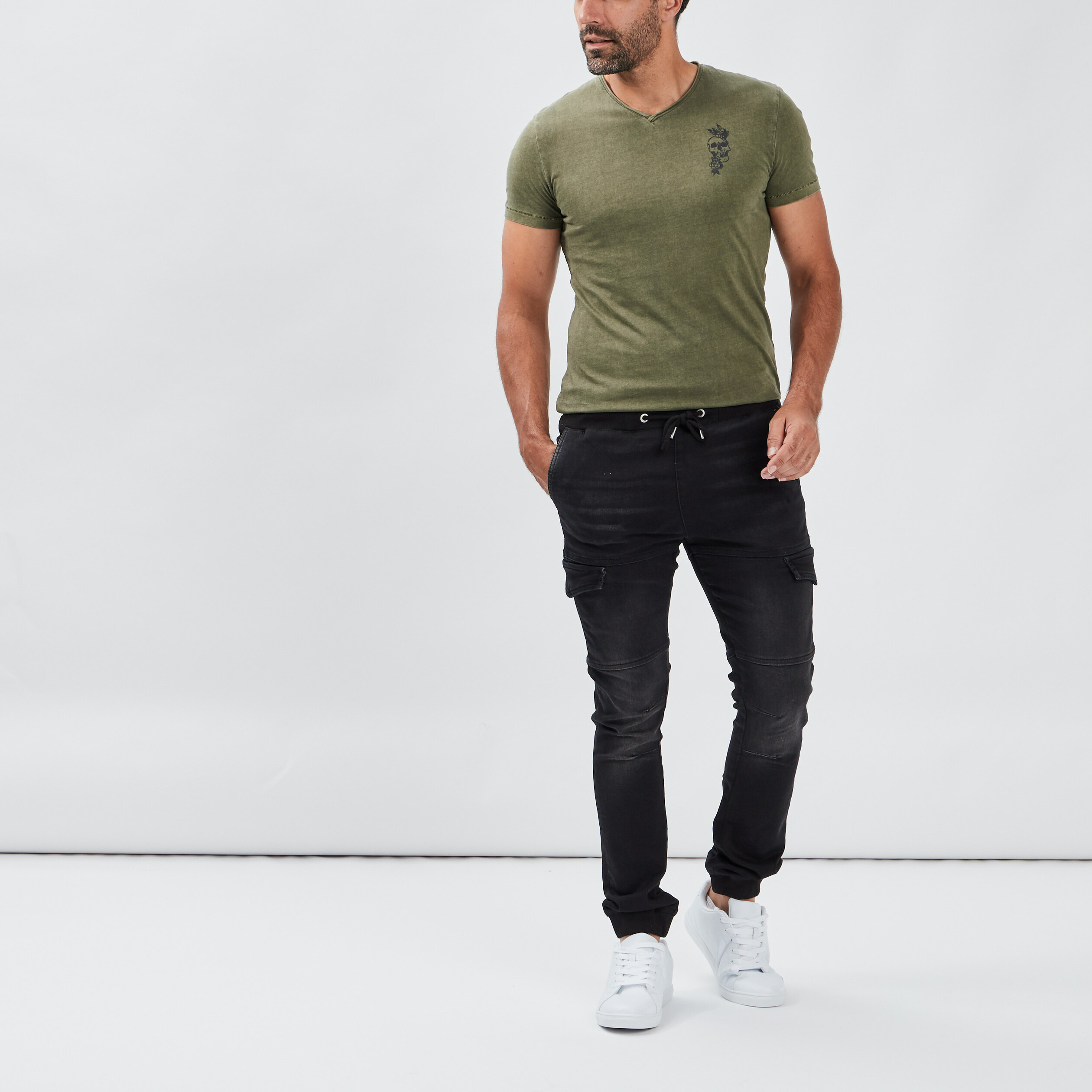 T-shirt Liberto vert kaki homme | La Halle