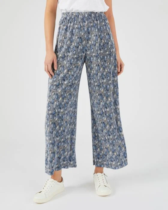 Pantalon 7/8ème maille plissée