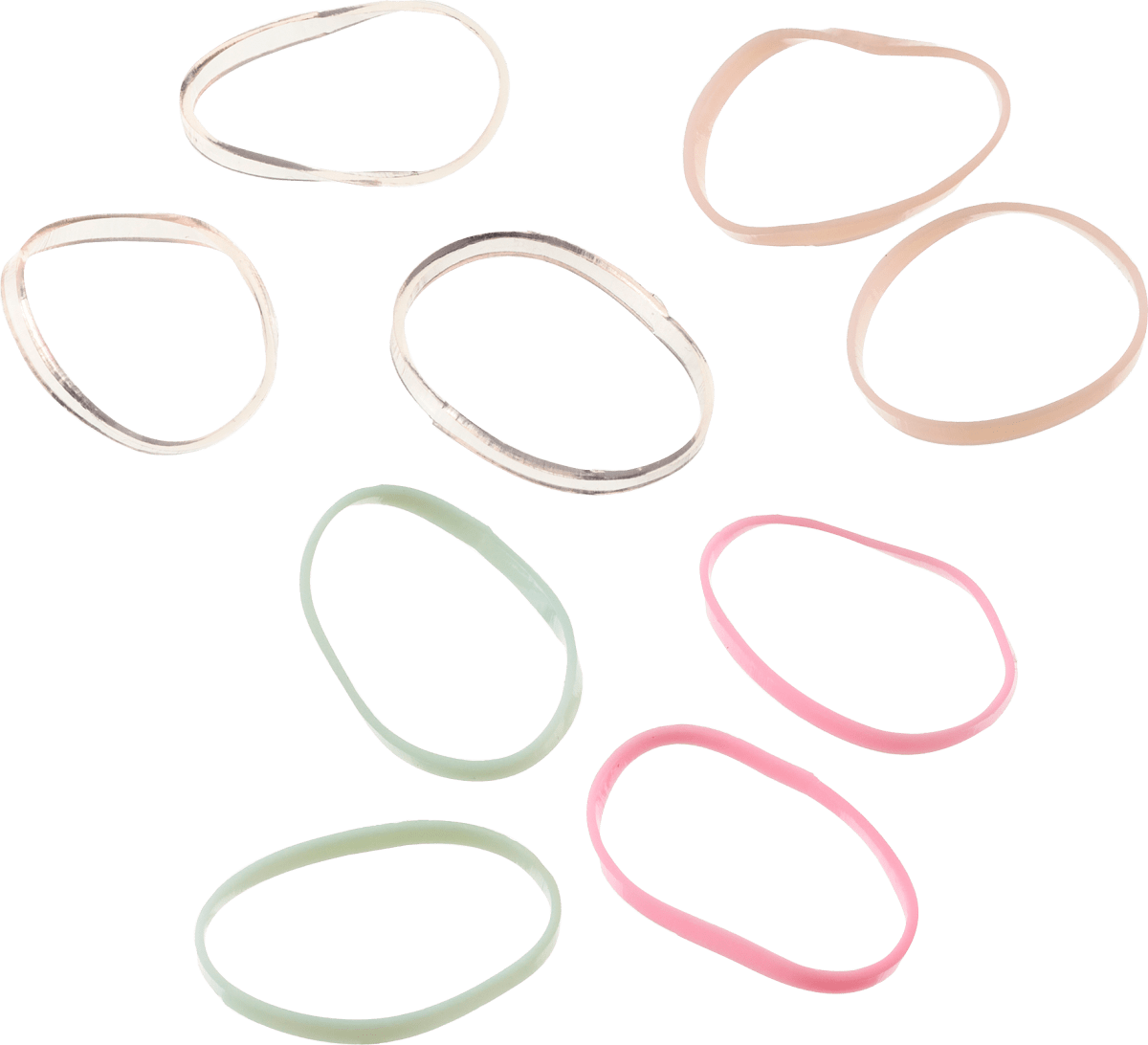 Mini-Haargummis in Organza-Säckchen mehrfarbig, 250 St