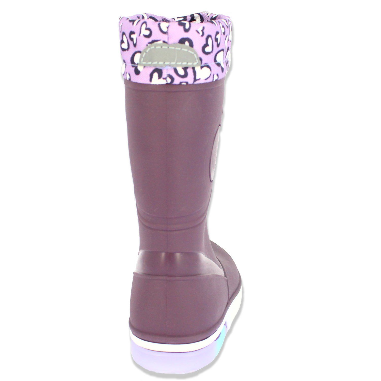Beck Blinking Valentine mit Warmfutter Regenstiefel mit Blinkersohle Gummistiefel (für Mädchen, für warme, trockene Füße bei Nässe und Kälte) Wasserdicht, Warmfutter, schmale Passform
