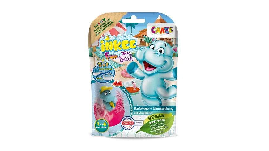 CRAZE - INKEE Badekugeln Fun Beach mit Wassermelonen-Duft Geschenkpackung 100 g