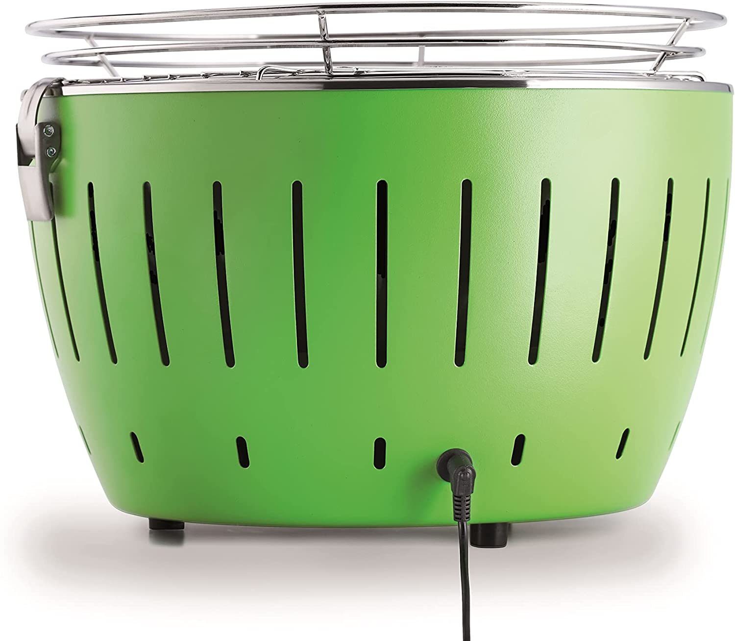 LotusGrill Holzkohlegrill LotusGrill Starter-Set Classic 1x Grill Anthrazitgrau mit USB-Anschluß