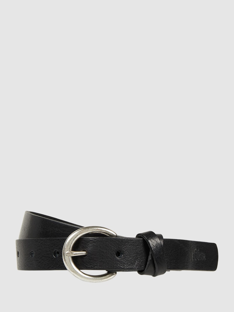 Gürtel aus Leder in schwarz