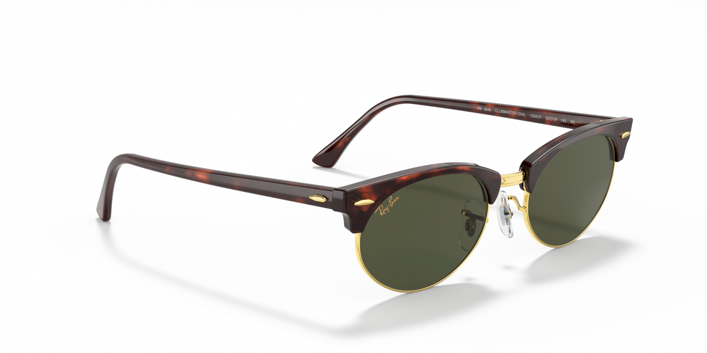 CLUBMASTER OVAL LEGEND GOLD - Lucido Tartarugato Verde