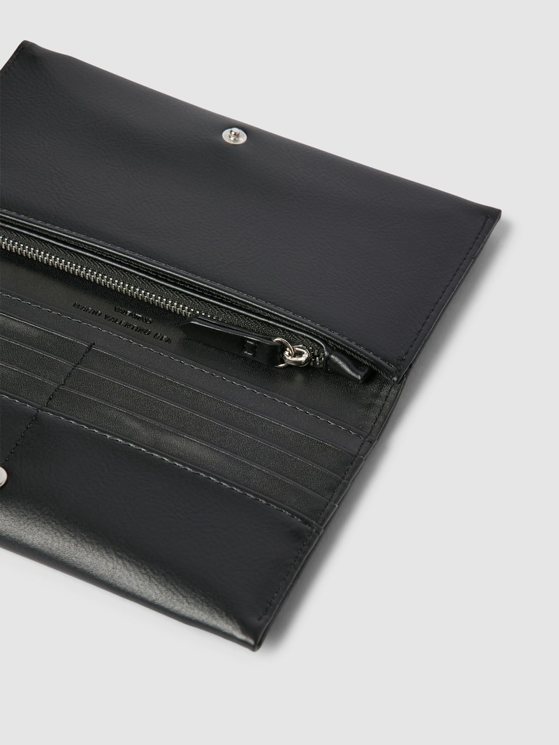 Portemonnaie mit Label-Details in schwarz