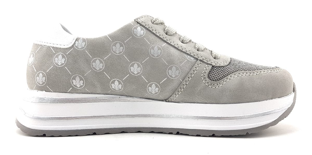 Rieker N3531-40 Grau cement/ grau/ weiß