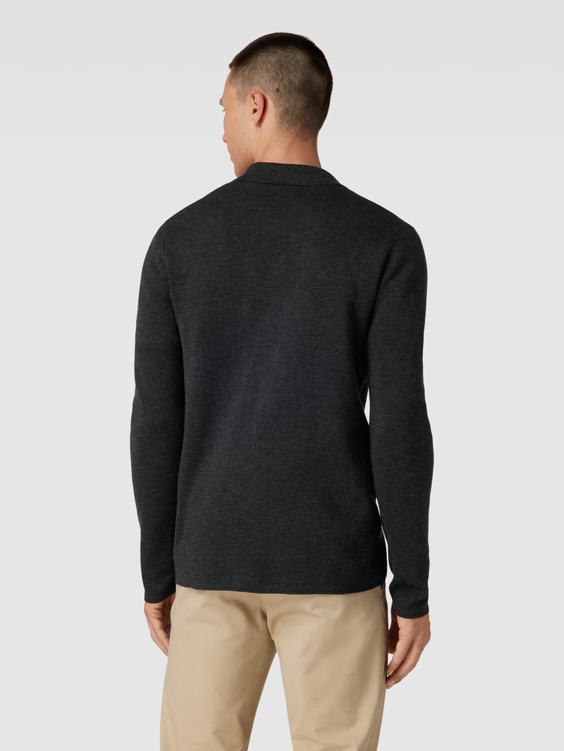 Cardigan mit Knopfleiste in anthrazit meliert