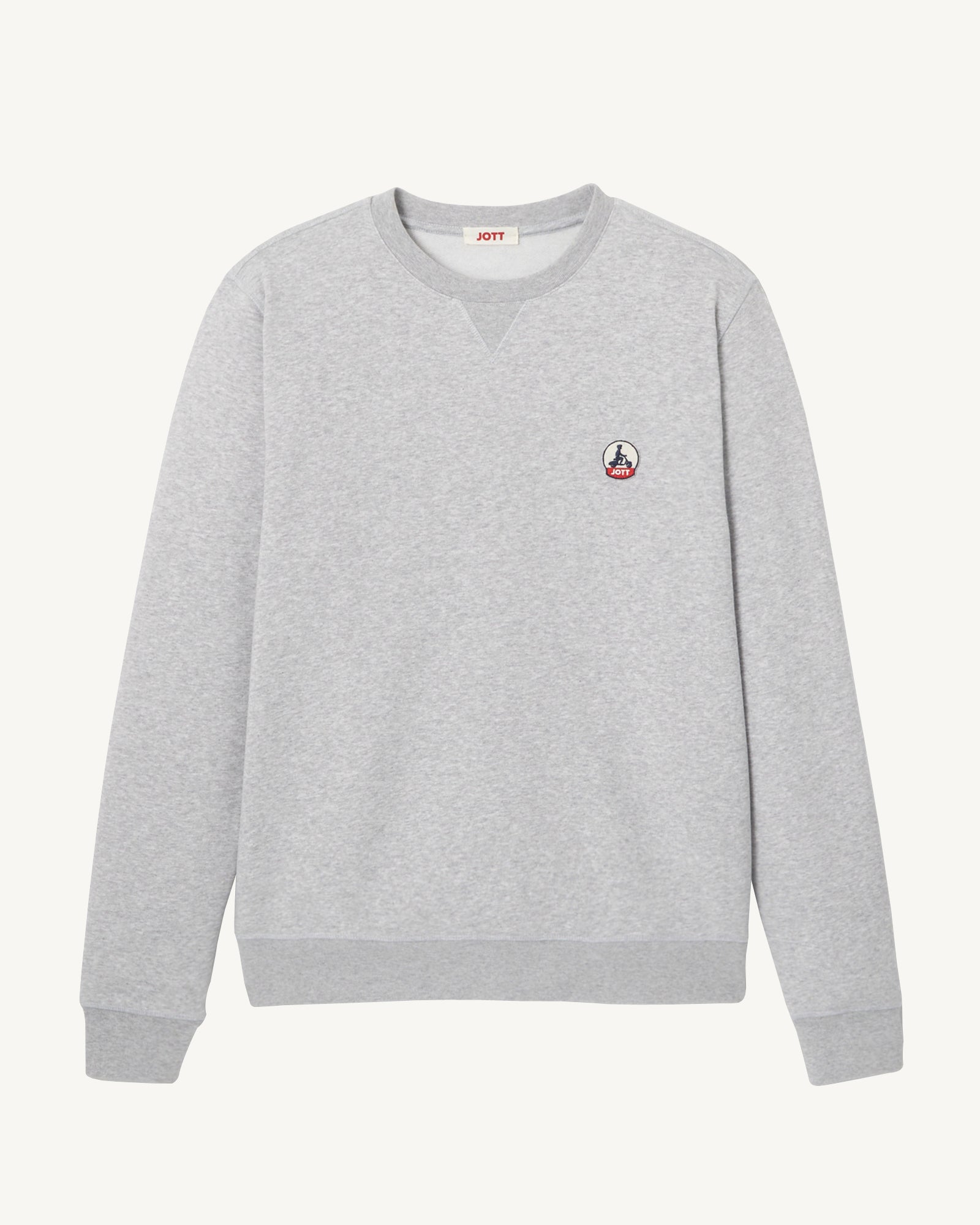 Sweat homme en coton biologique Gris chiné Braga