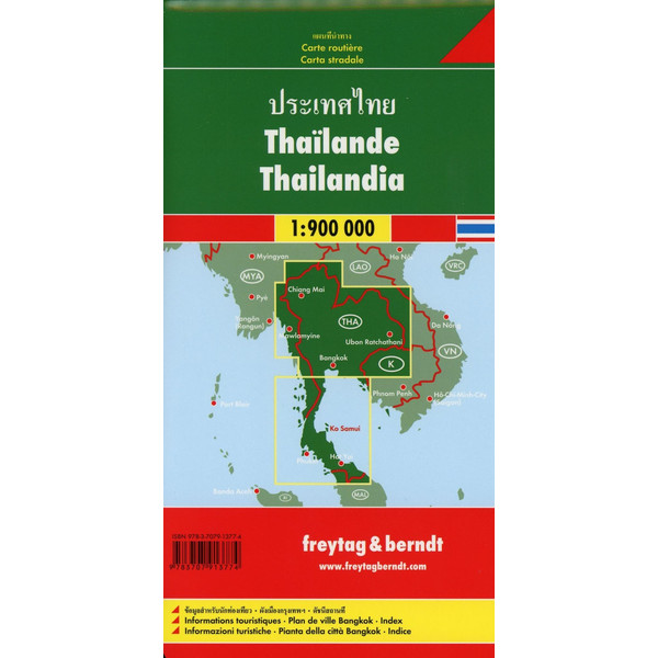 Thailand 1 : 900 000. Autokarte - Straßenkarte