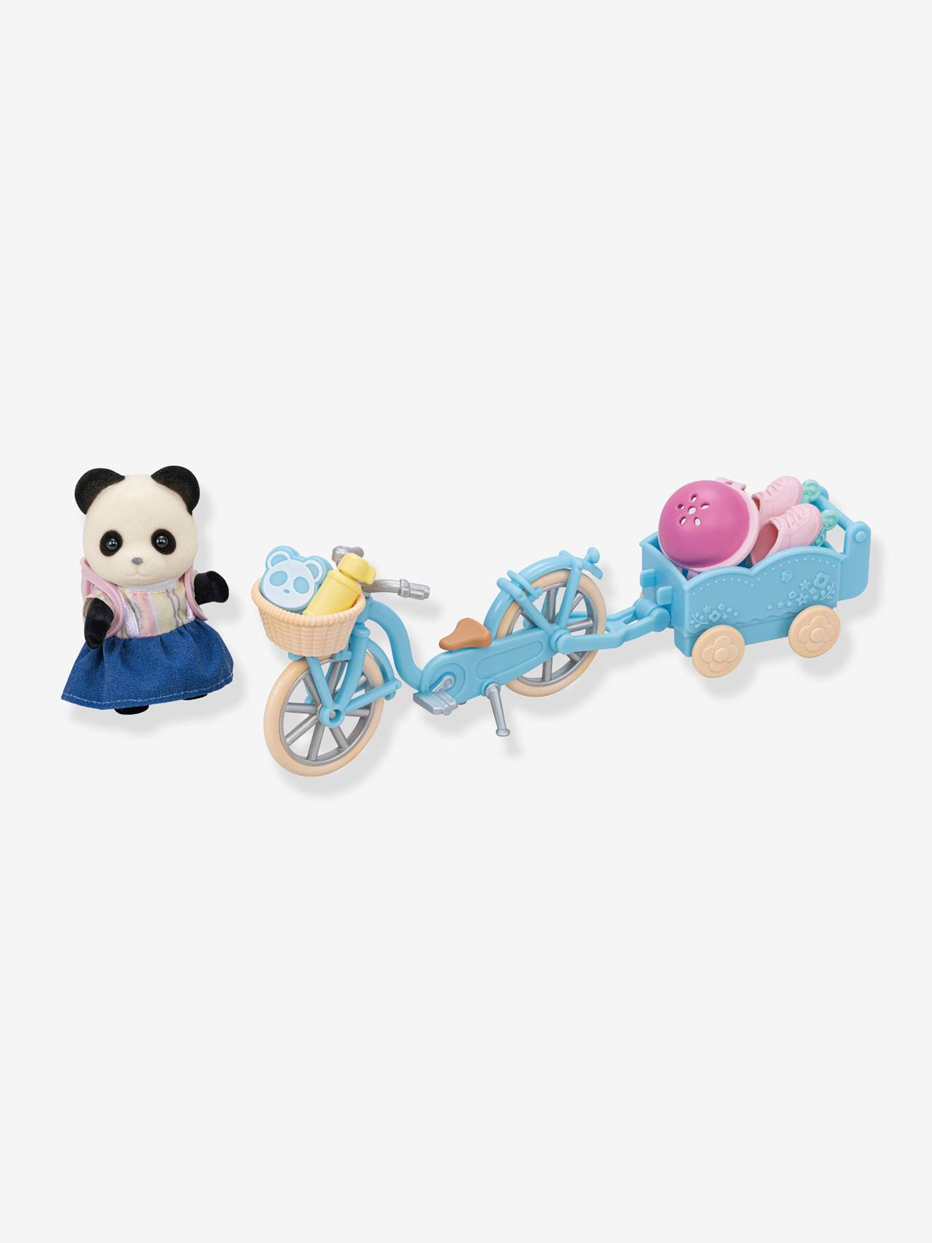 La fille panda, son vélo et sa remorque