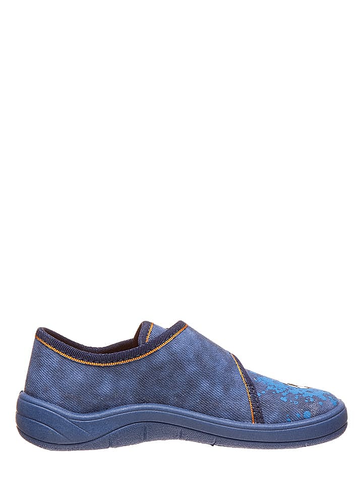 Richter Shoes Hausschuhe in Blau/ Orange günstig kaufen 33