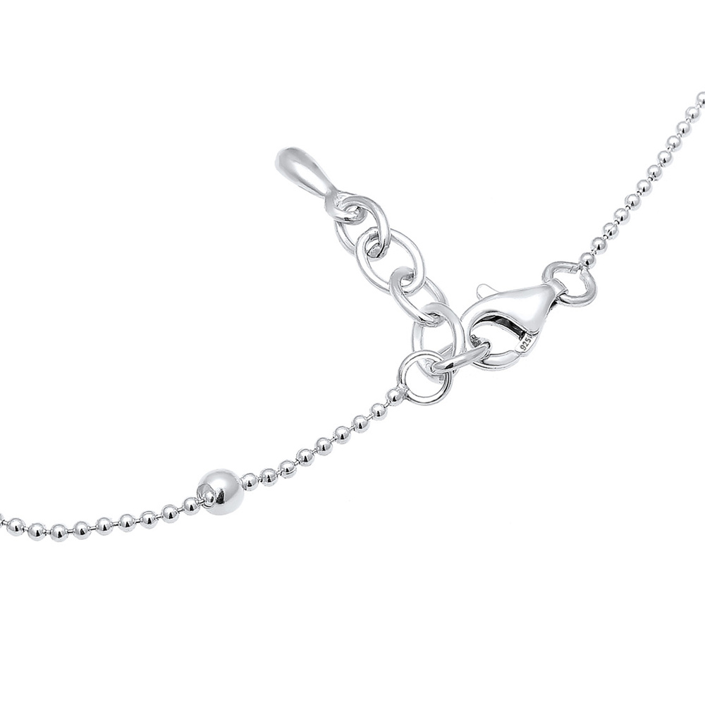 Elli Elli Bracelet de Cheville Basic Kugel Geo Minimal Trend 925 Sterling Silber Bijoux