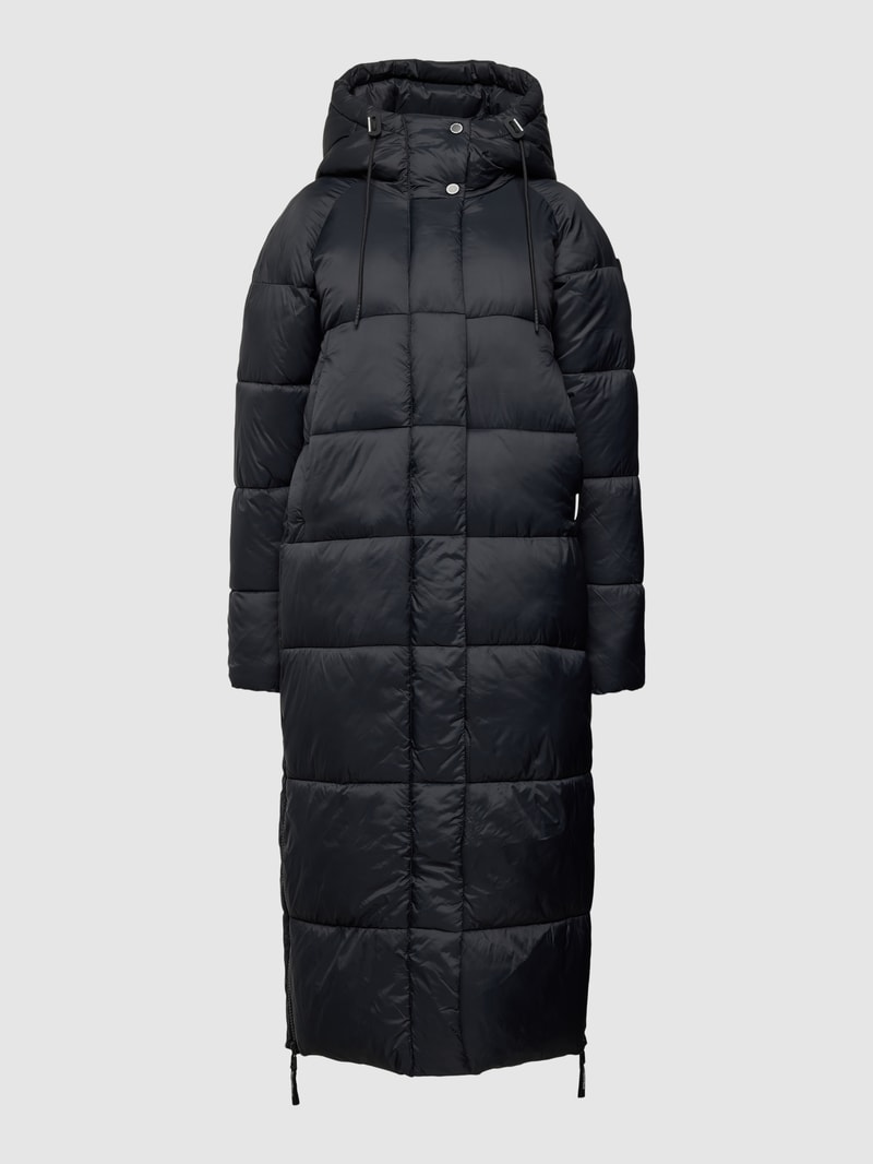 Steppmantel mit Kapuze Modell 'LAMERA' in schwarz