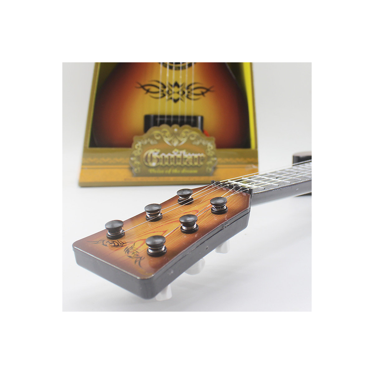 Simulationsgitarre kann pädagogisches Musikinstrumentspielzeug der Erleuchtung spielen Simuliertes Ukulele-Musikspielzeug für Kinder
