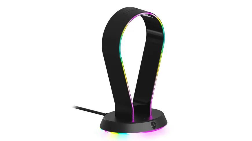 LED Headset Ständer mit USB Ports