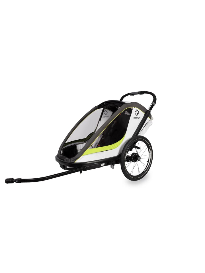 Hamax Hamax Breeze Kinderfahrradanhänger für 2 Kinder - Farbe: White / Green günstig kaufen onesize