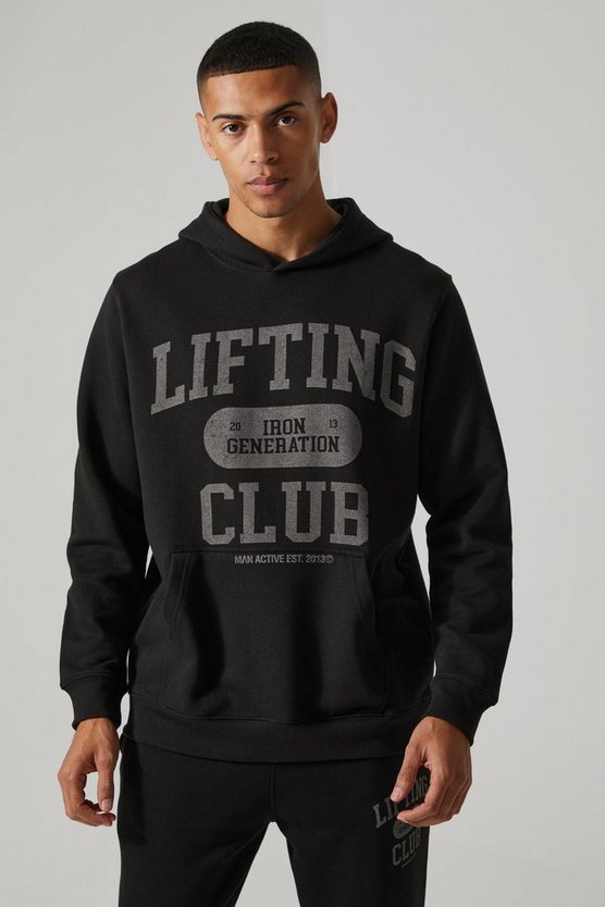 Man Active Oversize Trainingsanzug mit Lift Club Print