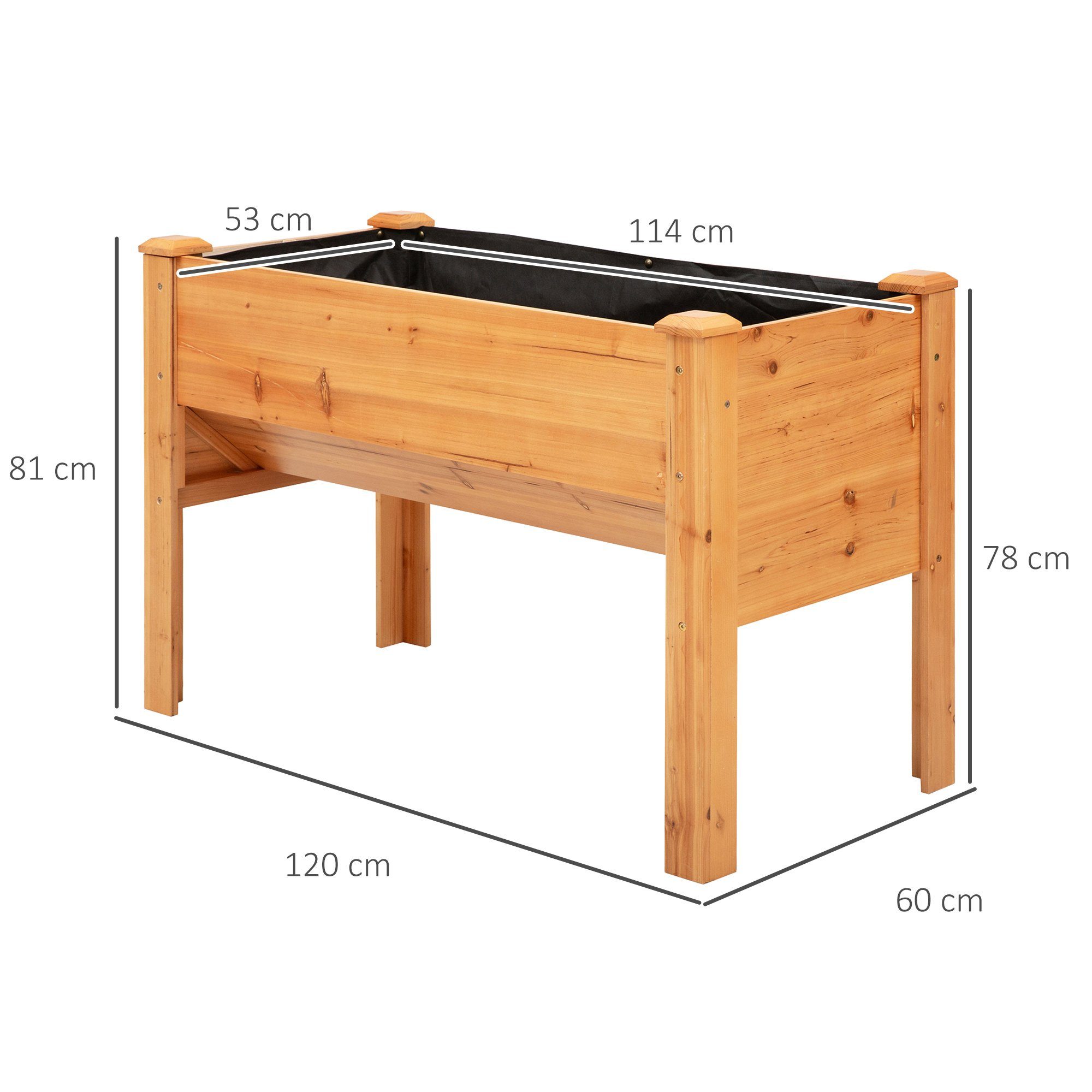 Outsunny Hochbeet aus Holz