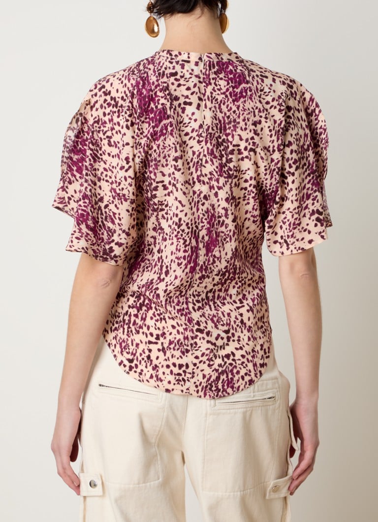 Isabel Marant  Karlita tuniek in zijdeblend met print