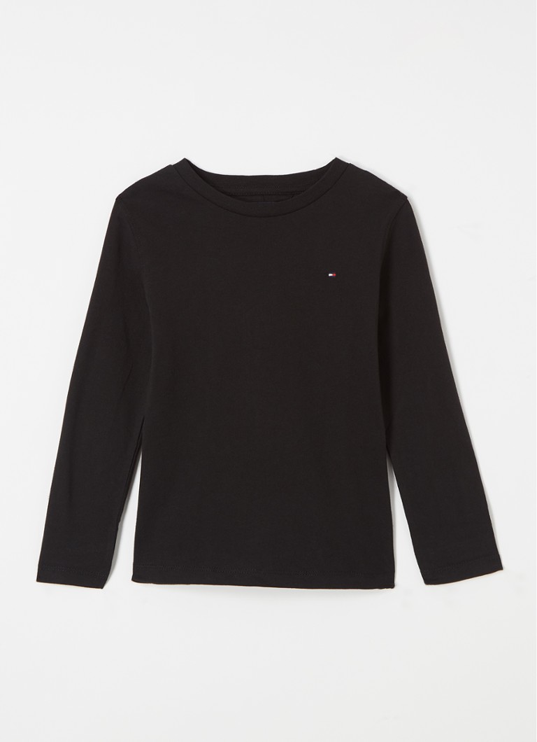 Tommy Hilfiger krekls ar garām piedurknēm un izšuvumu uz logotipa
