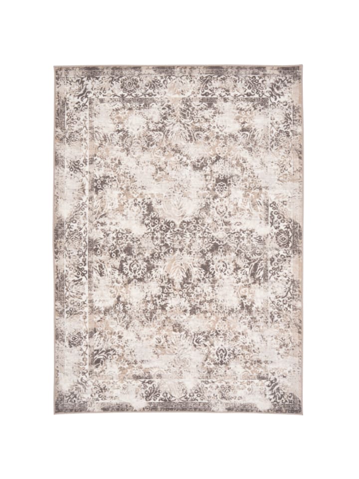 Pergamon Designer Teppich Tawira Vintage Bordüre in Grau Beige günstig kaufen
