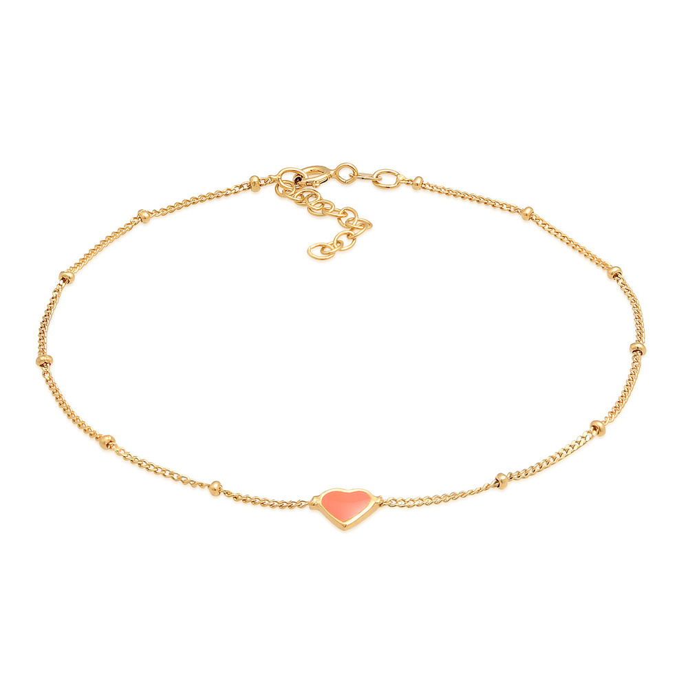 Elli Elli Bracelet de Cheville Bracelet de cheville Femmes pendentif coeur intemporel  Bijoux