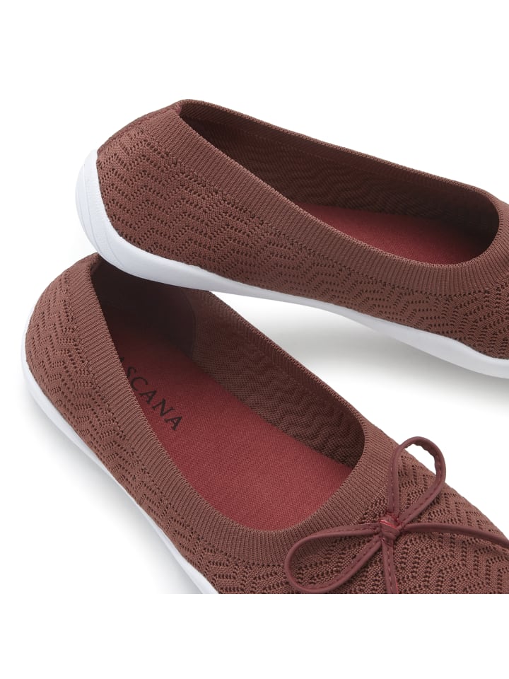 LASCANA Sneaker Ballerinas in rotbraun günstig kaufen