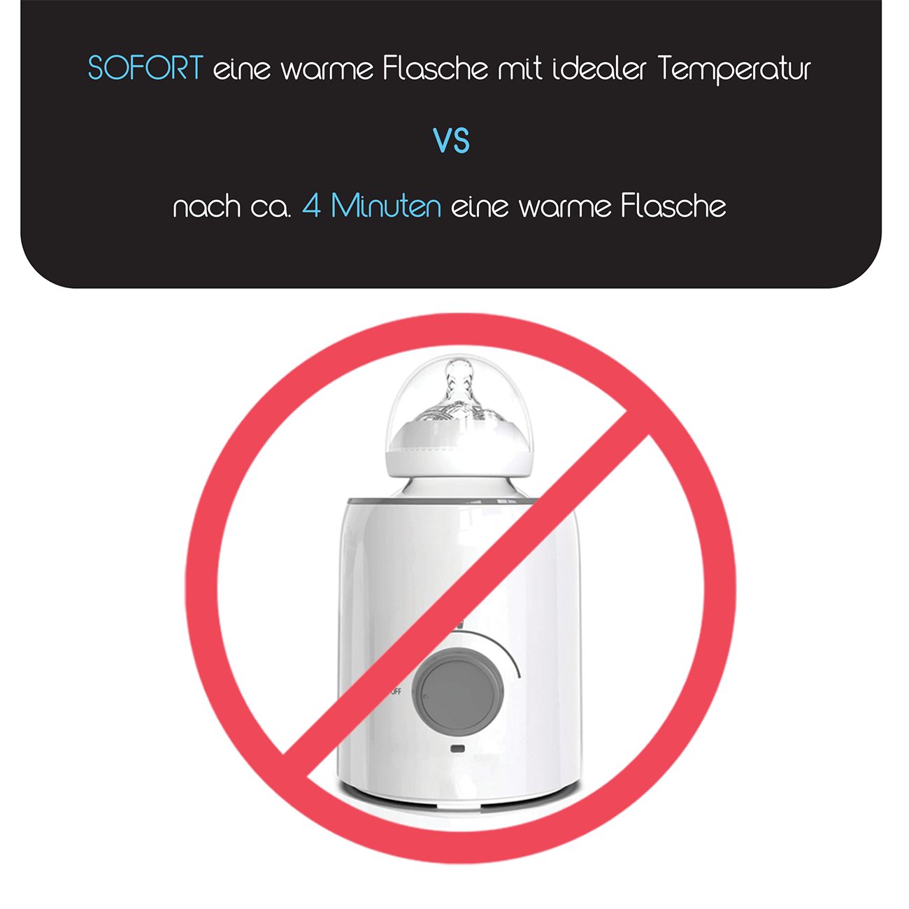 Baby Brezza Babyflaschenwärmer, Instant Warmer - sofort warmes Wasser mit der idealen Temperatur