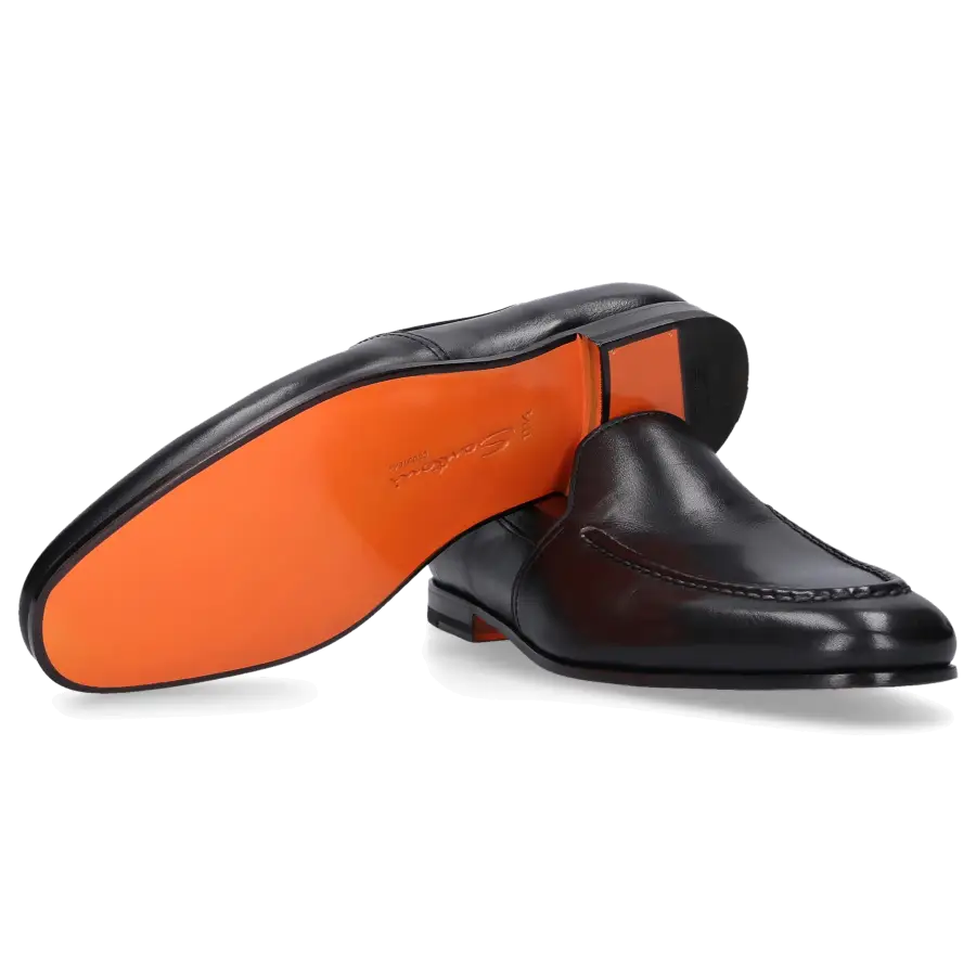 Santoni - Loafer 18000 Kalbsleder - schwarz