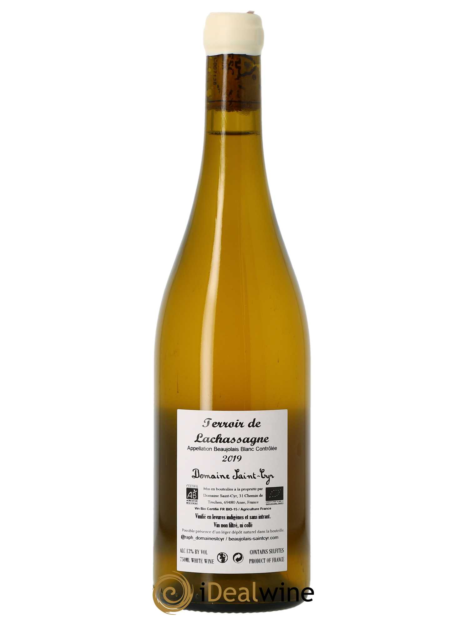Beaujolais Terroir De Lachassagne Domaine Saint-Cyr  2019 - Lot de 1 Bouteille