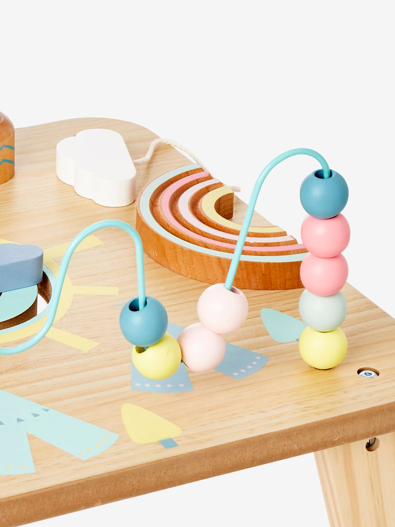 Table d'activités Petits sioux en bois FSC® multicolore