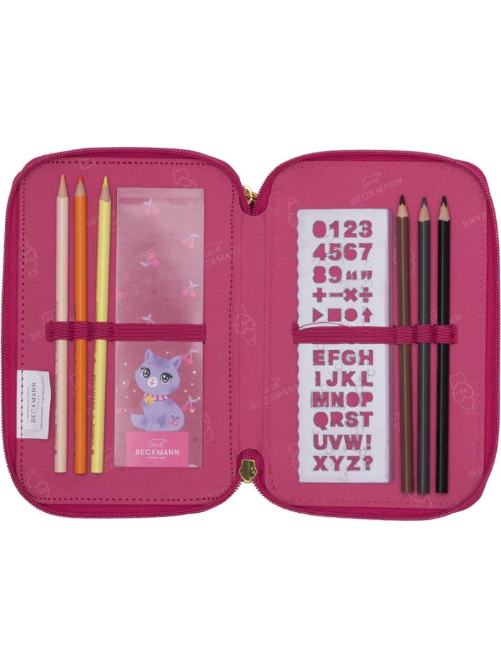 BECKMANN Beckmann 3-Fächrige Federmappe Cherry günstig kaufen onesize