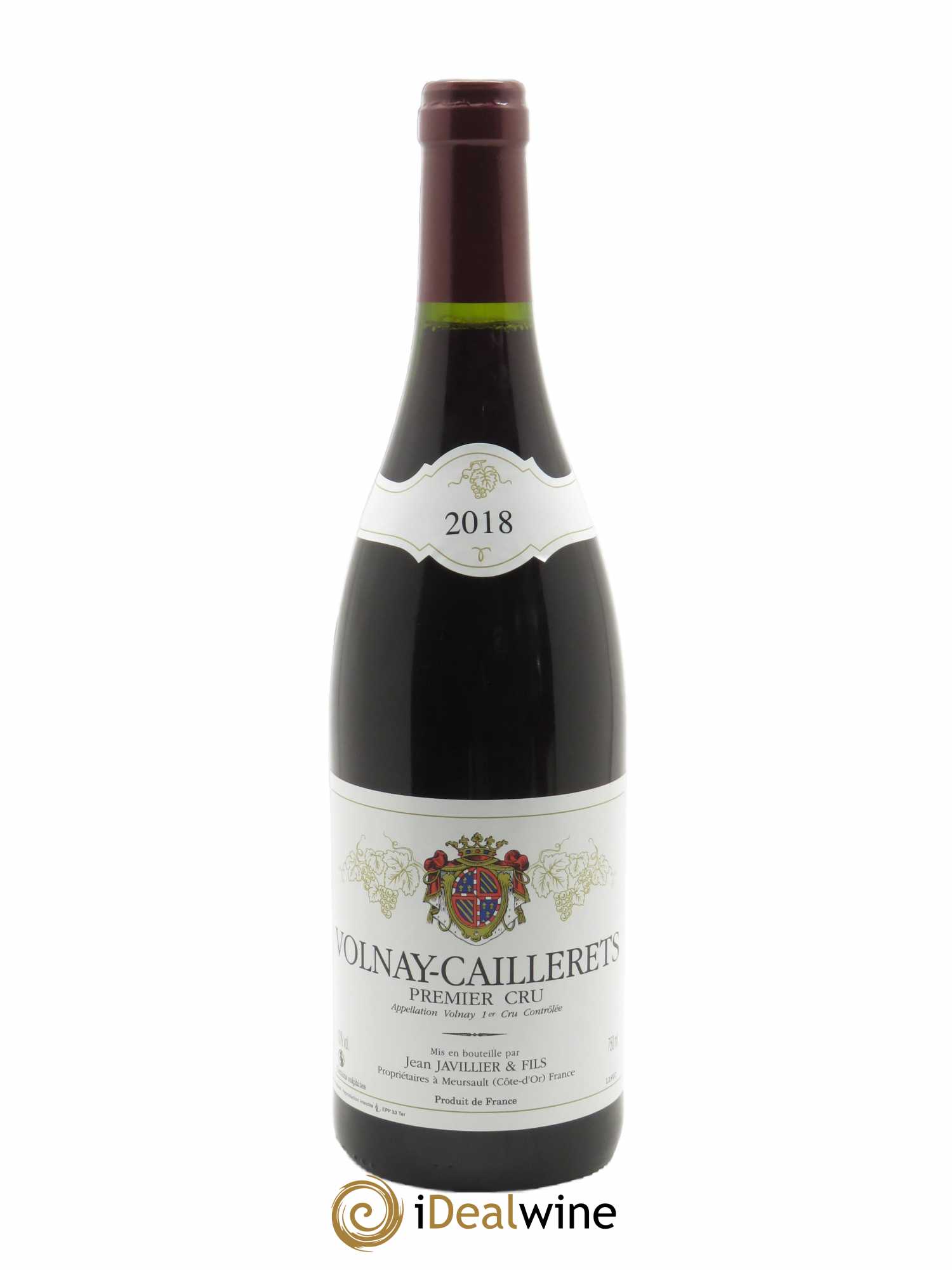 Volnay 1er Cru Les Caillerets Jean Javillier & Fils  2018 - Lot de 1 Bouteille