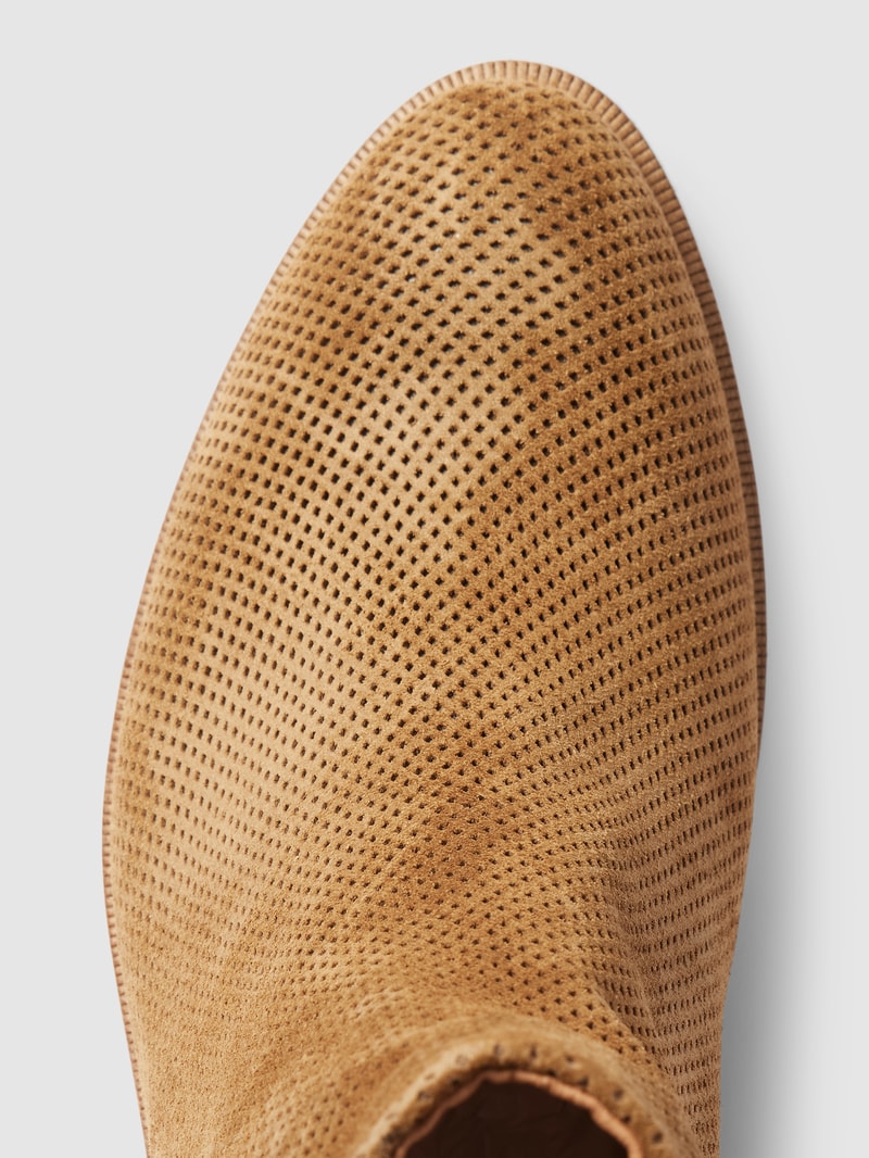 Stiefeletten mit Strukturmuster in camel