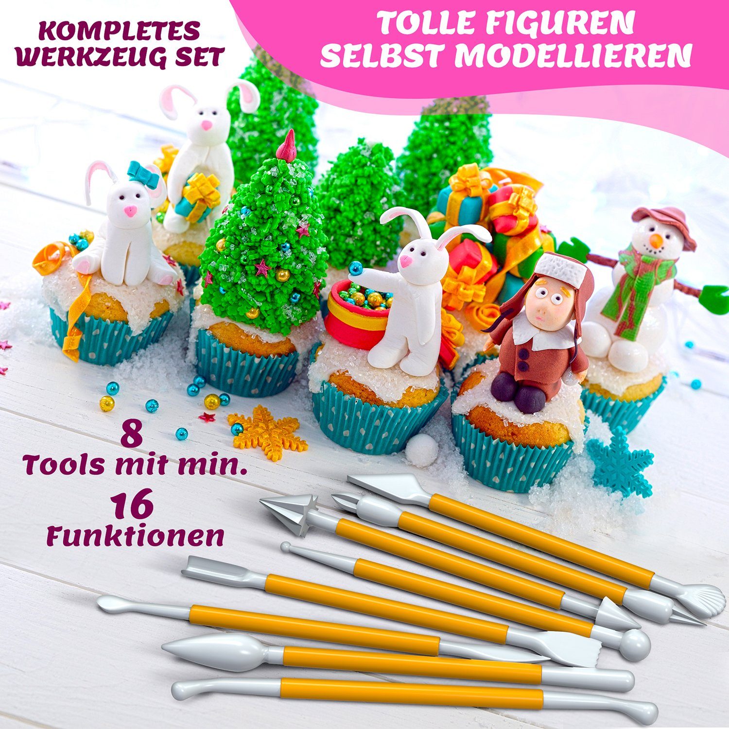 Homtrix Ausstechform, Kunststoff, (Set, 94-St., XXL), Buchstaben & Zahlen, Zeichen, 39 Ausstechformen