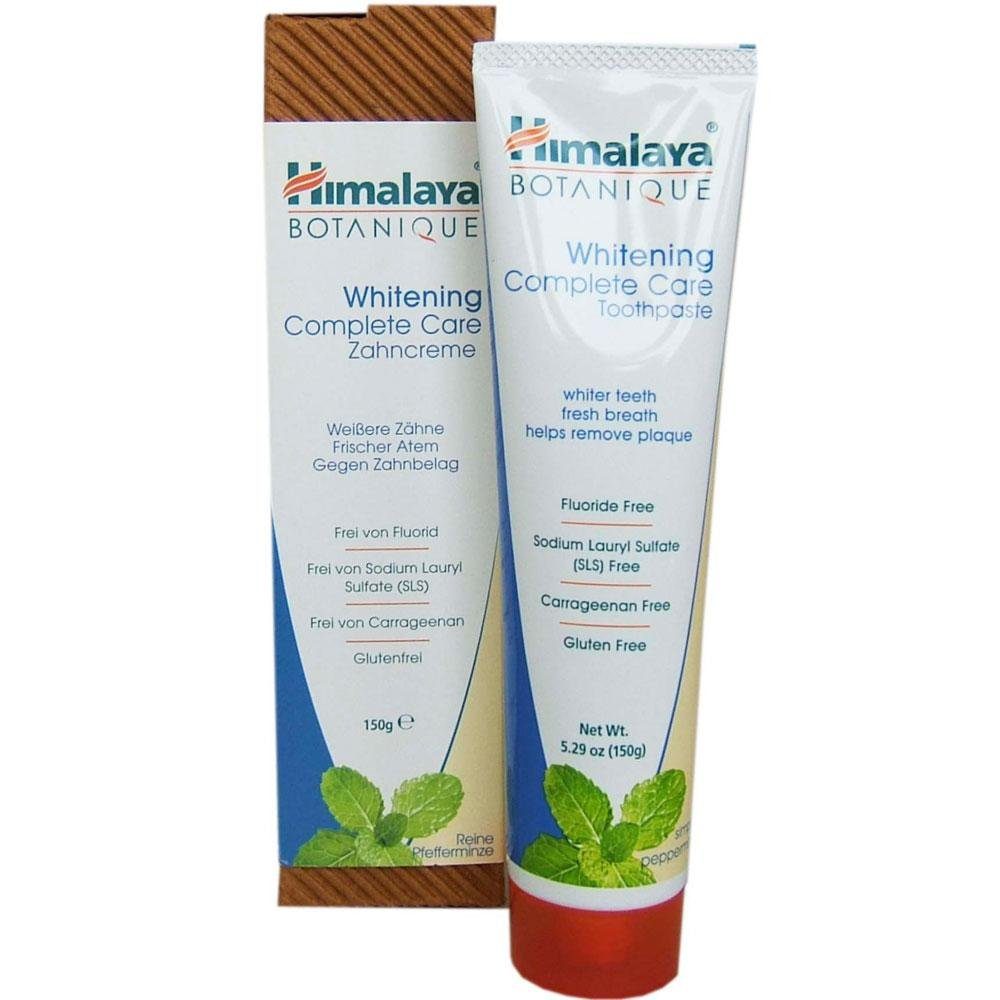 Himalaya Herbals Zahnpasta BOTANIQUE WHITENING Complete Care Pfefferminze Pur, Braun, 150 g