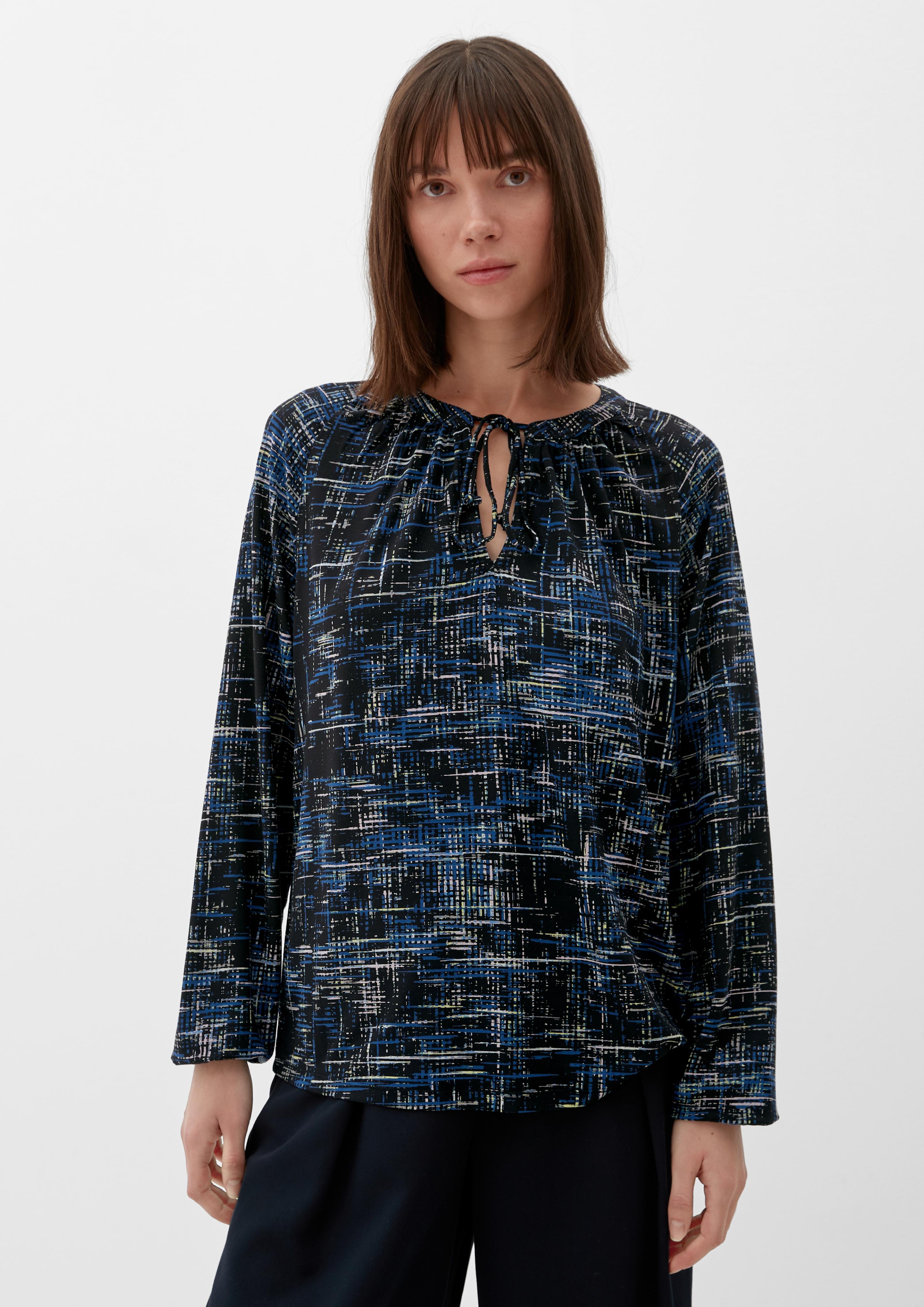 Jerseybluse mit Allover-Muster  2125376-99A0