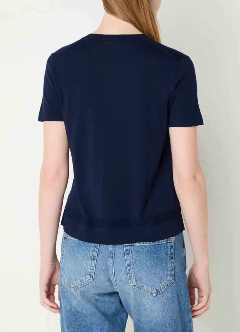 Benetton Fine-knit top in silk blend