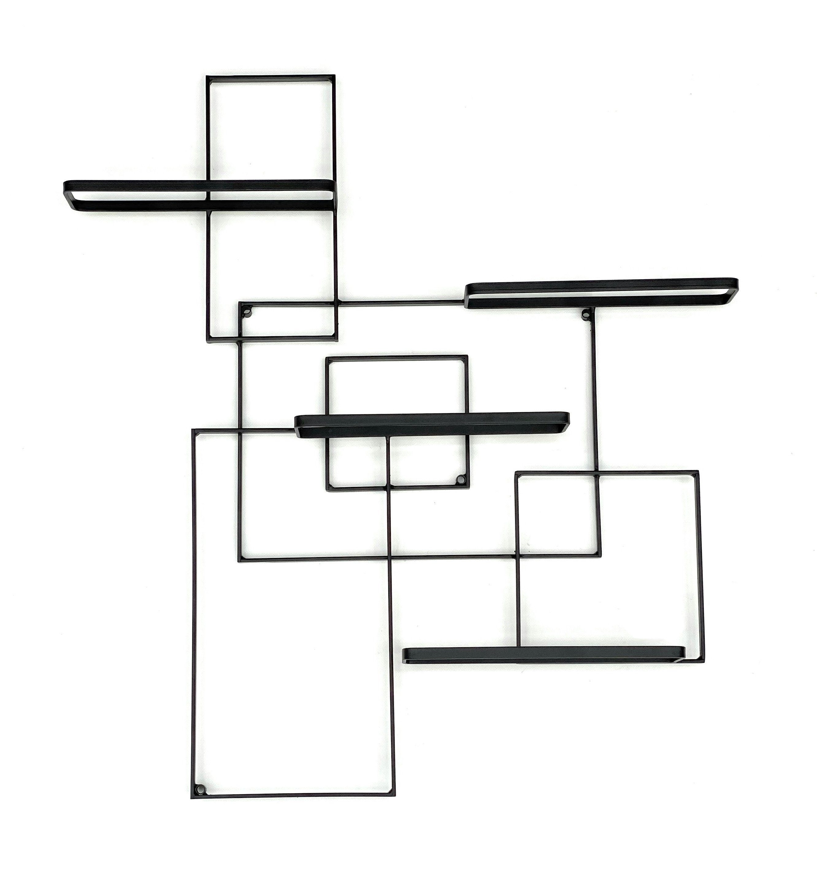 DanDiBo Weinregal Weinregal Metall Schwarz Black Line Flaschenständer Flaschenhalter
