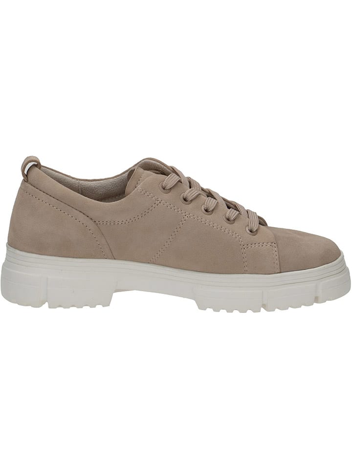 Caprice Leder-Sneakers in Beige günstig kaufen