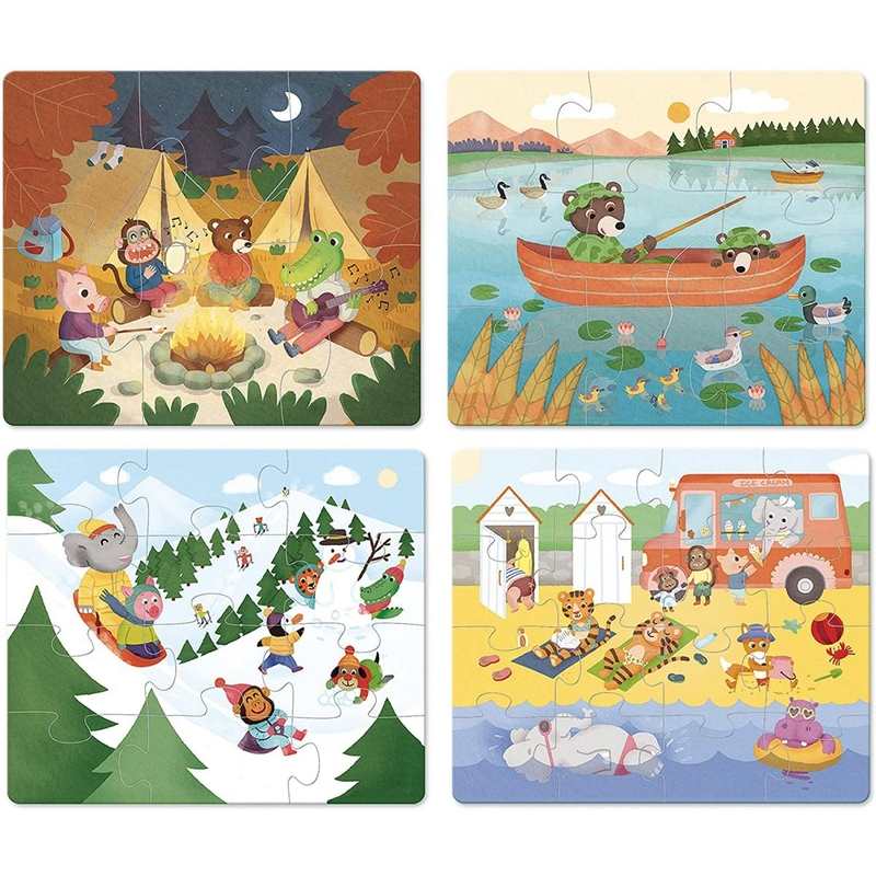 4 Puzzles évolutifs les vacances