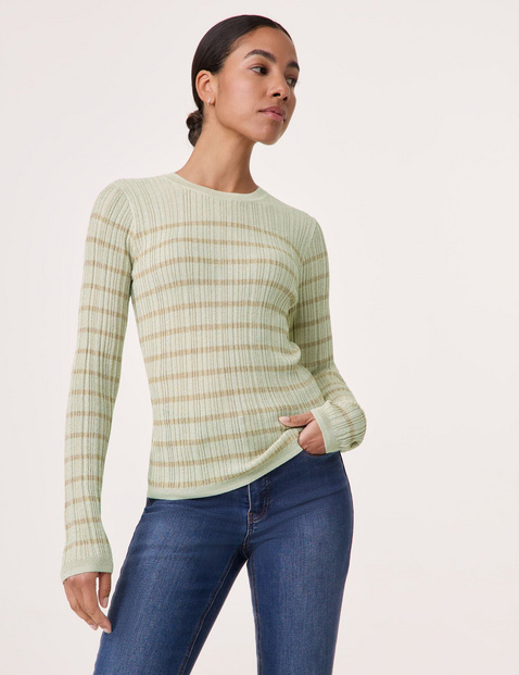 Pullover mit glitzerndem Streifen-Dessin