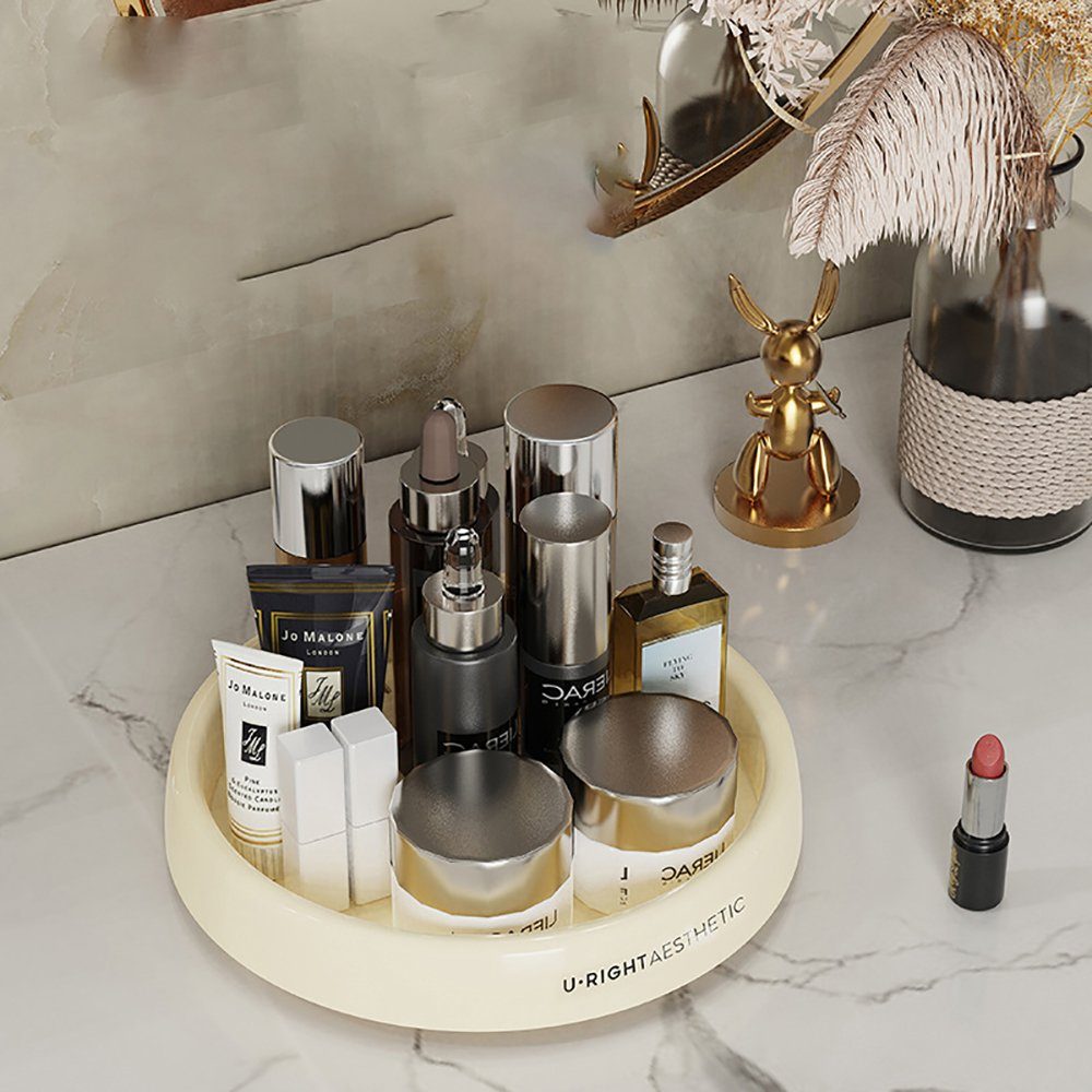 Wunderwelt Kosmetik-Kassette Kosmetik-Aufbewahrungshalter, Make-up-Organizer,-Parfüm-Tablett, 1-tlg., Regalfach, Drehbares Aufbewahrungsregal für Kosmetika