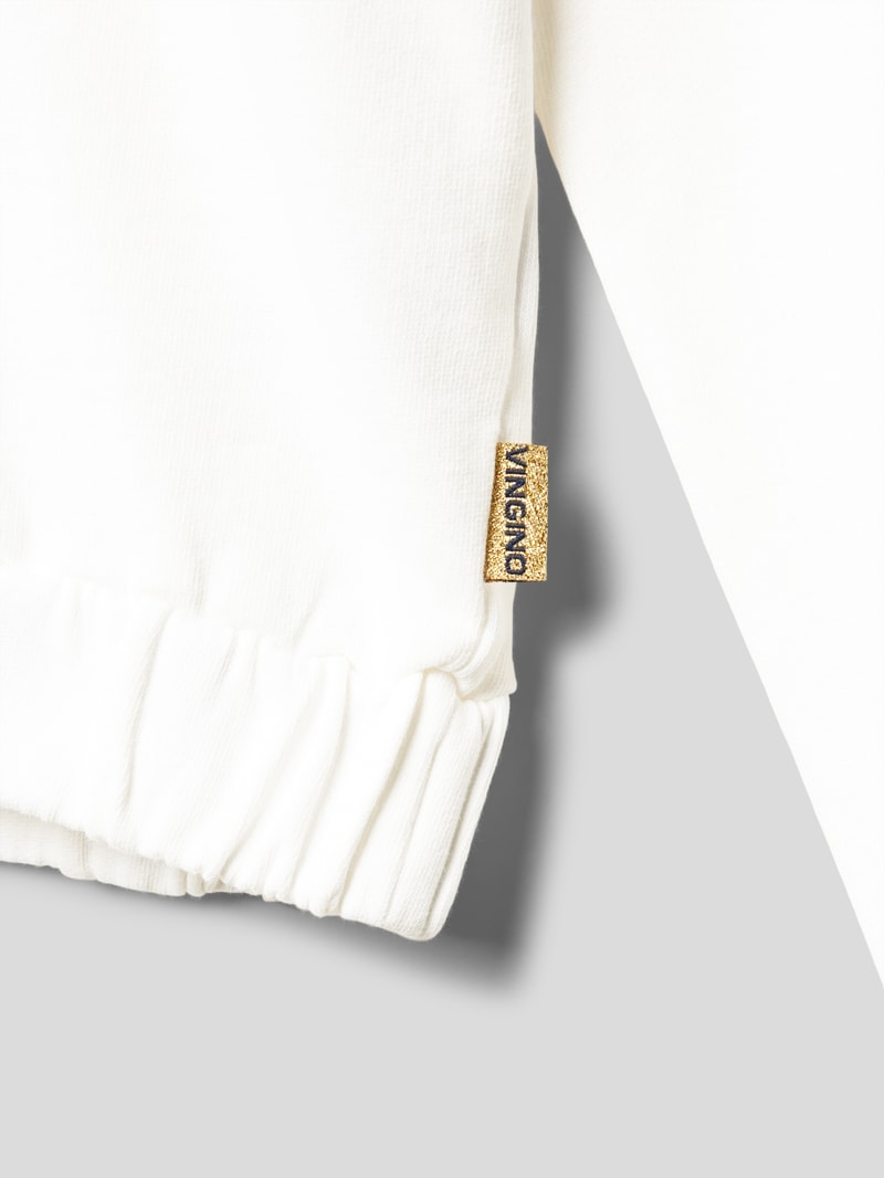 Hoodie mit Label-Print Modell 'NOLIVIA' in offwhite